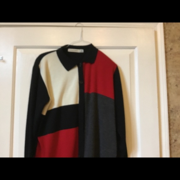 Women’s Karen Lessly Sweater, Sz M Black,Red&White - Picture 5 of 7